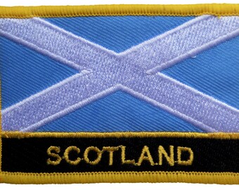 Scotland Flag Rectangular Embroidered Patch
