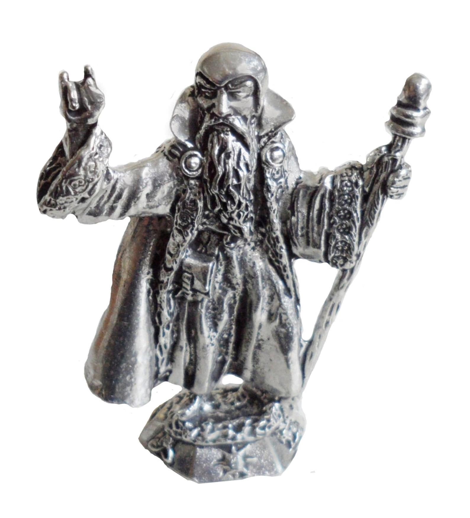 Merlin the Wizard Solid Pewter Ornament Hand Made in Etsy