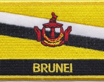 Brunei Flag Rectangular Embroidered Patch