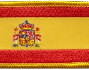Spain State Flag Small Rectangular Embroidered Patch
