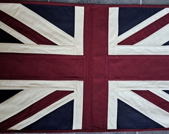 United Kingdom UK Union Jack Fully Sewn Vintage-Look Flag 76cm x 43cm