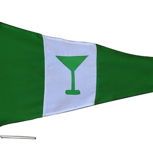 Gin Pennant Drinks Invitation Nautical Flag With Rope and Toggle Or Eyelets - Various Sizes
