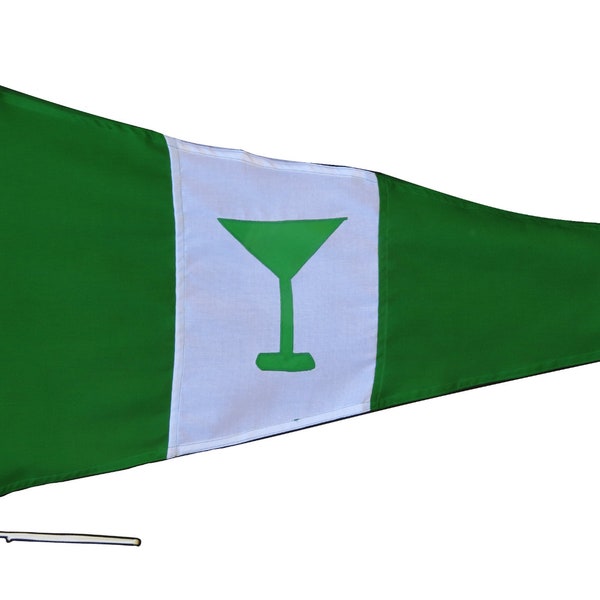 Gin Pennant Drinks Invitation Nautical Flag With Rope and Toggle Or Eyelets - Various Sizes