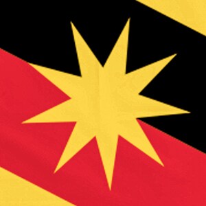 Sarawak Flag with Eyelets or Rope and Toggle Hand Made in the UK image 4