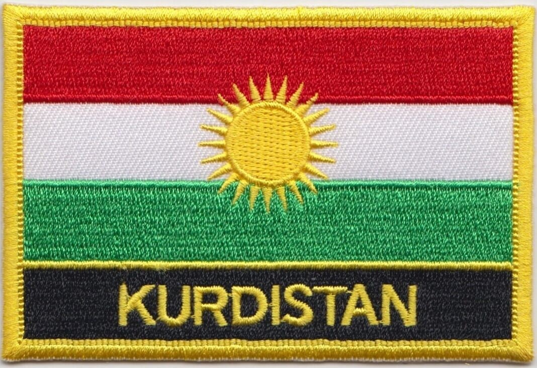 Toppe Toppa PATCH KURDISTAN 7x4,5cm Bandiera Banderina Ricamata - Foto 6