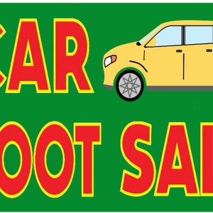 Car Boot Sale 5'x3' Flag