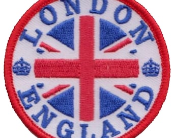 London Union Jack Round Embroidered Patch