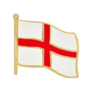 England St George Wavy Flag Pin Badge
