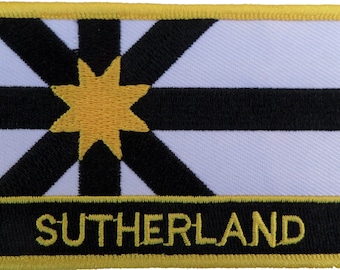 Sutherland County Flag Rectangular Embroidered Patch