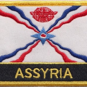 Assyria Flag Rectangular Embroidered Patch
