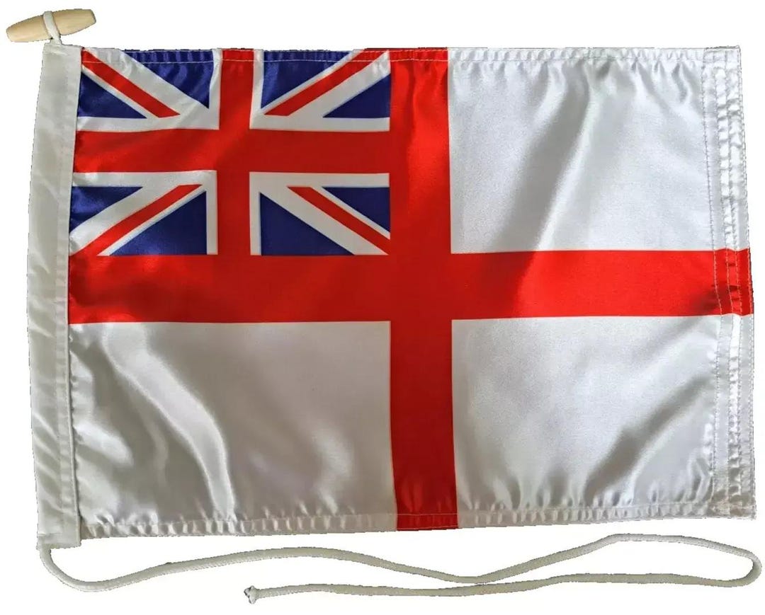 White Ensign Boat Flag With Rope and Toggle - Exclusive to 1000flags ...