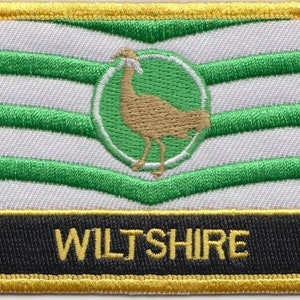 Wiltshire County Flag Rectangular Embroidered Patch