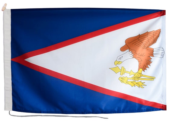 American Samoa Flag With Eyelets or Rope and Toggle Hand Made in
