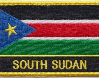 South Sudan Flag Rectangular Embroidered Patch