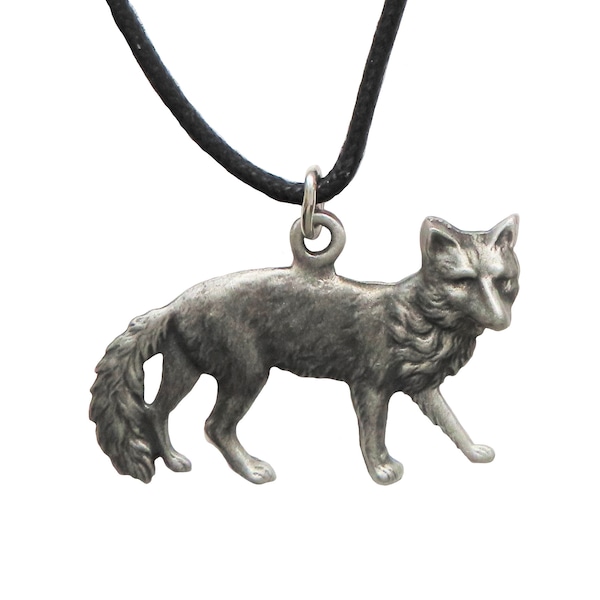 Fox Pewter Pendant - Hand Made in The United Kingdom