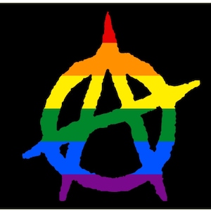 Rainbow Anarchy LGBTQ+ Gay Pride 5&#39;x3&#39; Flag
