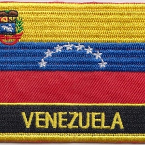 Venezuela State Flag Rectangular Embroidered Patch