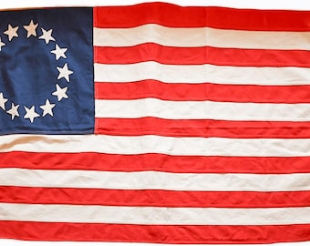 USA Betsy Ross 150cm x 75cm Fully Sewn Cotton Flag - 2 Eyelets