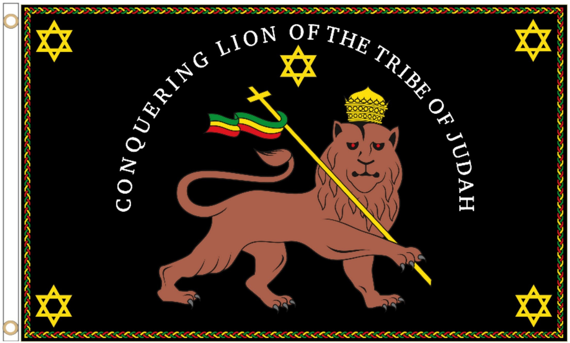 2x3 Lion of Judah Ethiopia Flag 2'x3' House Banner Grommets 