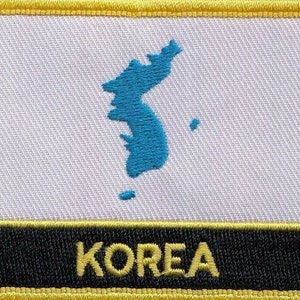 Korea Unification Flag Rectangular Embroidered Patch