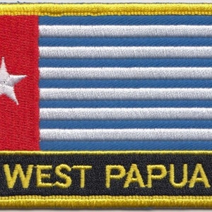 West Papua Flag Rectangular Embroidered Patch