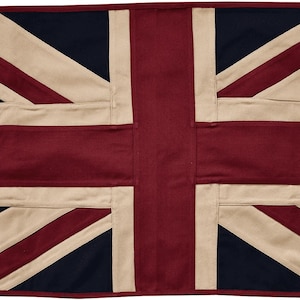 Union Jack Aged & Vintage Look Fully Sewn Cotton Flag - 76cm x 43cm - 2 Eyelets