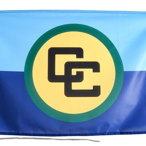 Caribbean Community CARICOM Flag with Eyelets or Rope and Toggle Hand Made in the UK image 1