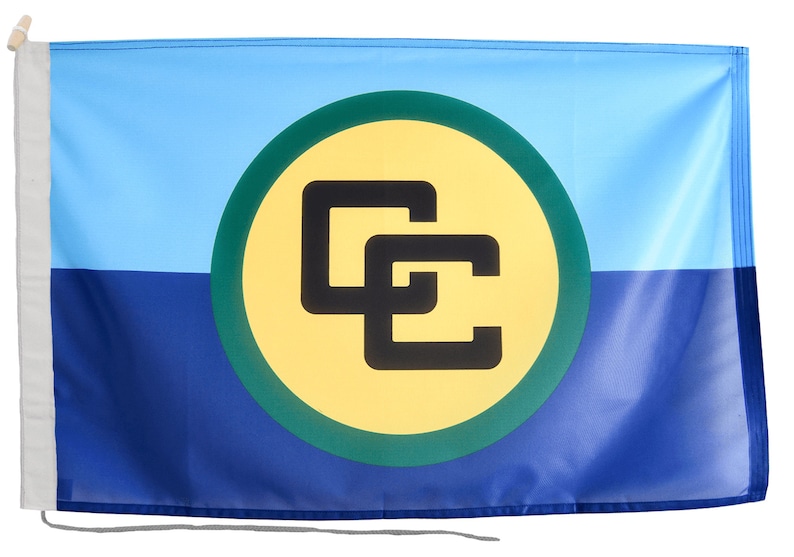 Caribbean Community CARICOM Flag with Eyelets or Rope and Toggle Hand Made in the UK image 1