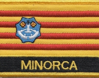 Minorca Flag Rectangular Embroidered Patch