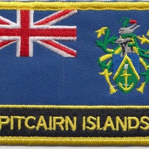 Pitcairn Islands Flag Rectangular Embroidered Patch