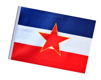 Yugoslavia 1946 to 1992 Small Arts & Crafts Flag
