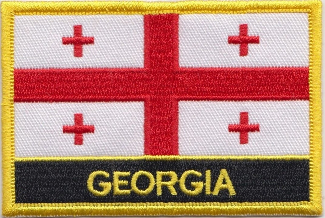 Georgia Flag Rectangular Embroidered Patch - Etsy