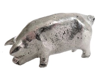 Pig Solid Pewter Ornament - Hand Made in Cornwall