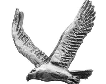 Goldener Adler Kleiner Zinn Pin Badge - handgefertigt im Vereinigten Königreich