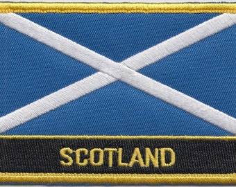Scotland Flag Rectangular Embroidered Patch