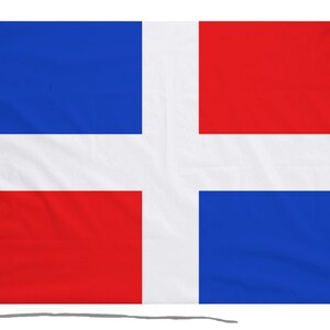 Dominican Republic National Flag with Eyelets or Rope and Toggle - Hand Made in the UK