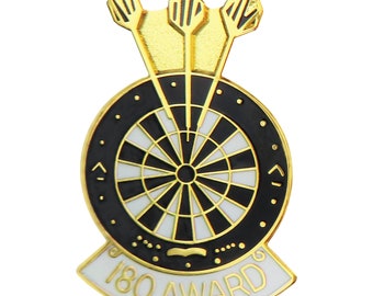 Darts & Dartboard 180 Award Pin Badge