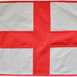 England St. George&#39;s Cross Fully Sewn Cotton Flag - 76cm x 43cm - 2 Eyelets