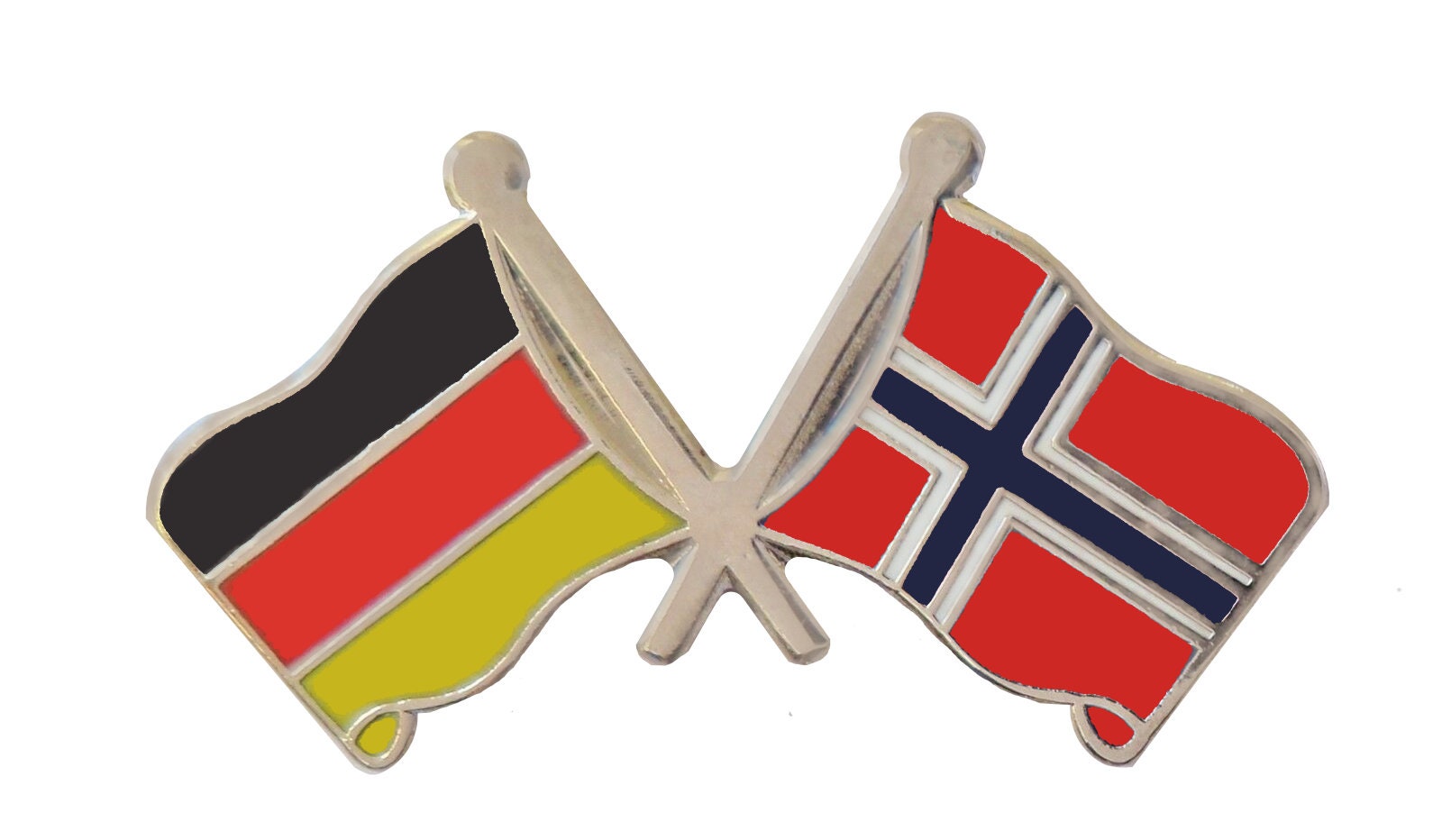 Norwegen-Deutschland Flaggenpin - Patriotischer Anstecker Für Fans