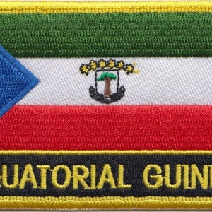 Equatorial Guinea Flag Rectangular Embroidered Patch