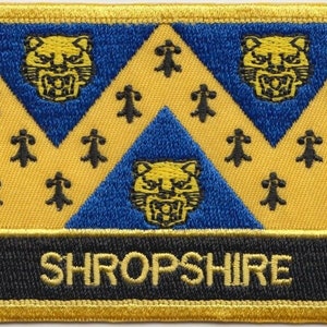 Shropshire County Flag Rectangular Embroidered Patch