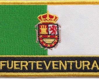 Fuerteventura Canary Islands Flag Rectangular Embroidered Patch