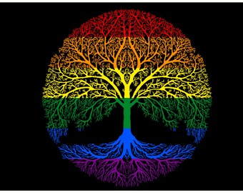 Rainbow Yggdrasil The World Tree Of Life LGBTQ+ Gay Pride 5&#39;x3&#39; Flag