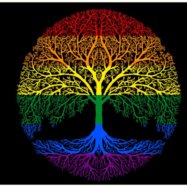Gay Pride Tree of Life Etsy
