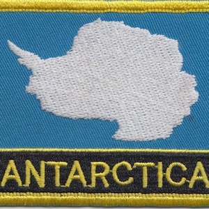 Antarctica Flag Rectangular Embroidered Patch