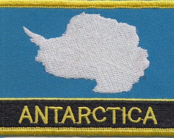 Antarctica Flag Rectangular Embroidered Patch