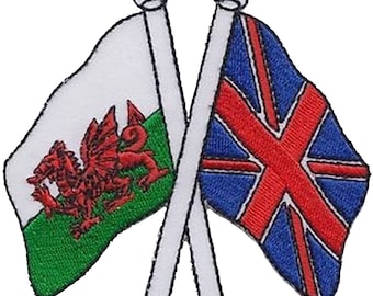 Wales & United Kingdom UK Friendship Embroidered Patch
