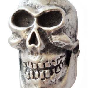Miniature Skull Pewter Pin Badge - Hand Made in The United Kingdom