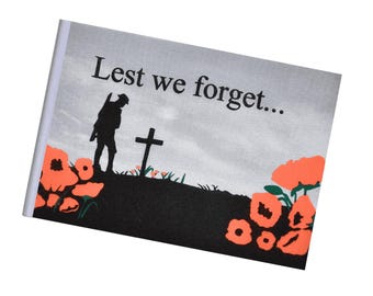 Lest We Forget Small Arts & Crafts Flag