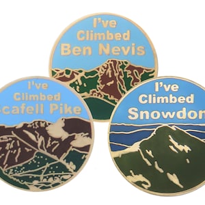 Three Peaks Challenge Pin Badge Set